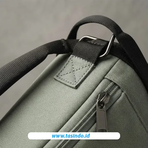 Detail bahan dan konstruksi jahitan tas custom Tasindo.