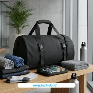 Mini travel bag dan perlengkapan perjalanan singkat untuk kegiatan outing perusahaan