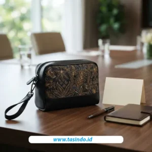 Pouch batik dan perlengkapan paket souvenir untuk tamu acara instansi.
