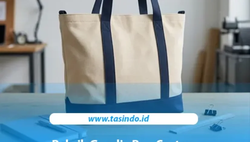 Proses pembuatan goodie bag custom di pabrik tas Tasindo Surabaya