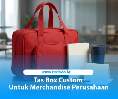 Tas box custom merah dari Tasindo sebagai pilihan wadah merchandise dan corporate gift perusahaan