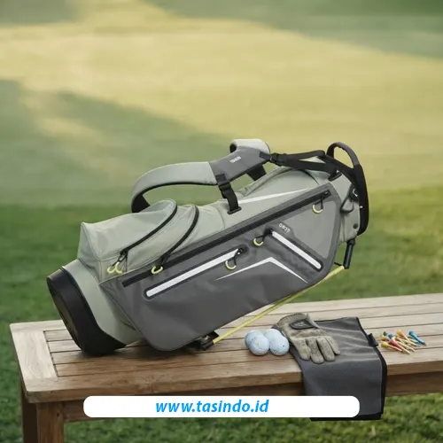 Tas golf dengan perlengkapan pemain untuk kebutuhan turnamen