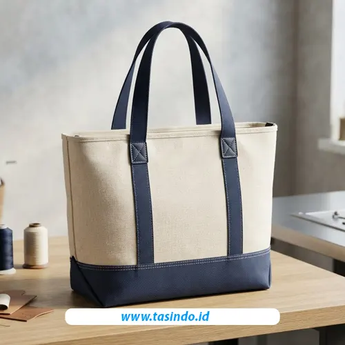 Tote bag Wimbledos custom dengan handle panjang dari katalog Tasindo