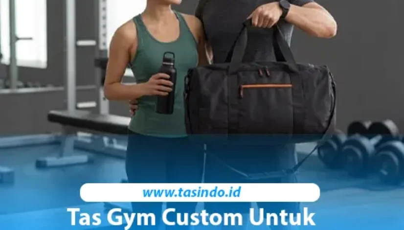 Tas gym custom hitam model duffel Tasindo untuk kebutuhan komunitas olahraga