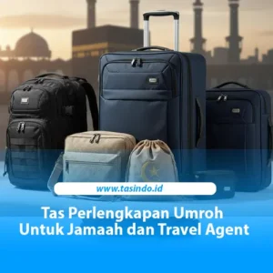 Tas perlengkapan umroh berupa ransel dan tas selempang untuk kebutuhan perjalanan jamaah